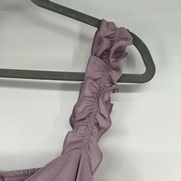 NWT Aritzia Sunday Best Flirt Ruffle Dress Women's Size 10 Hazy Lilac Viscose - Picture 5 of 9
